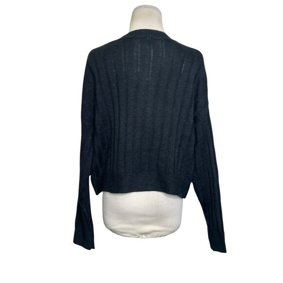 Shein black long sleeves oversize crop sweater size Small - Picture 2 of 12